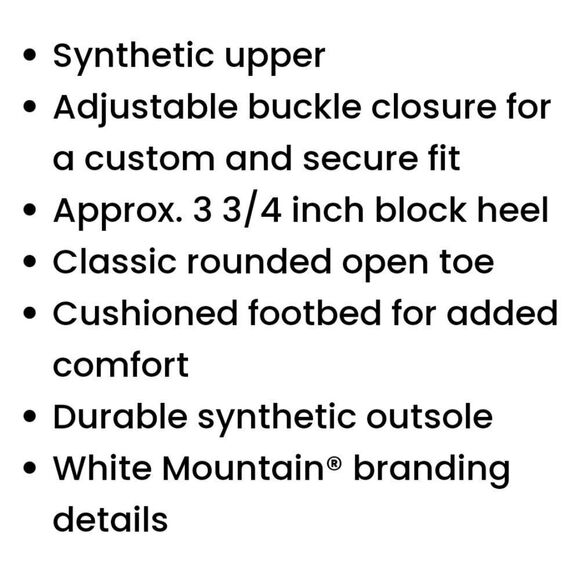 WHITE MOUNTAIN BLACK ASTONISH PLATFORM CLOG SANDALS, SIZE 7 - NEW - Picture 14 of 14